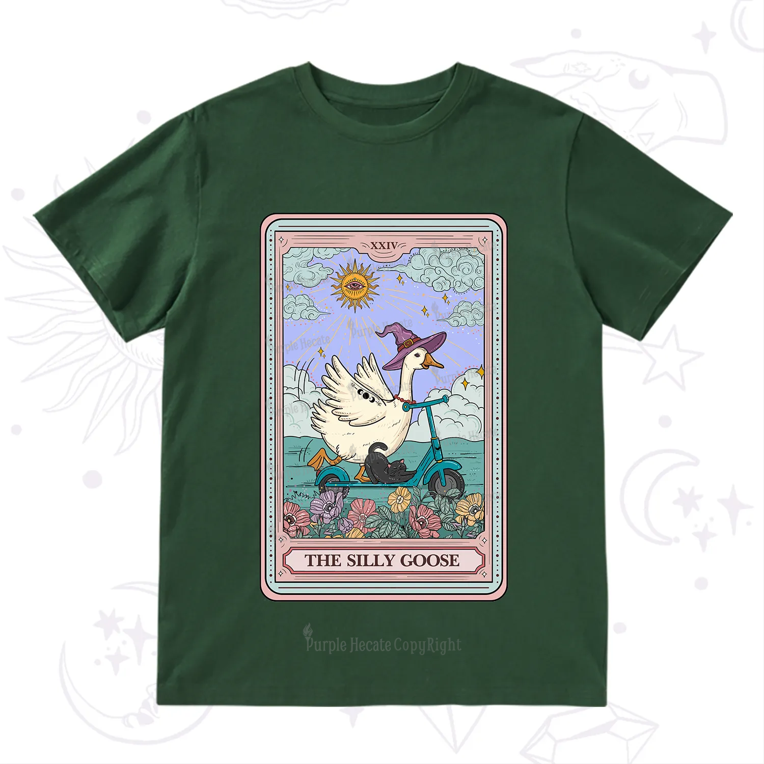 Purplehecate The Silly Goose Tarot Card T-Shirt