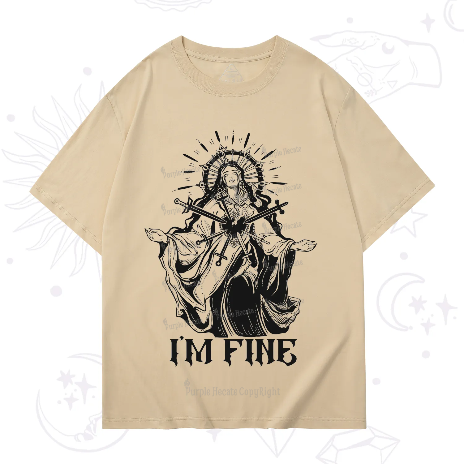 Purplehecate I'm Fine T-Shirt