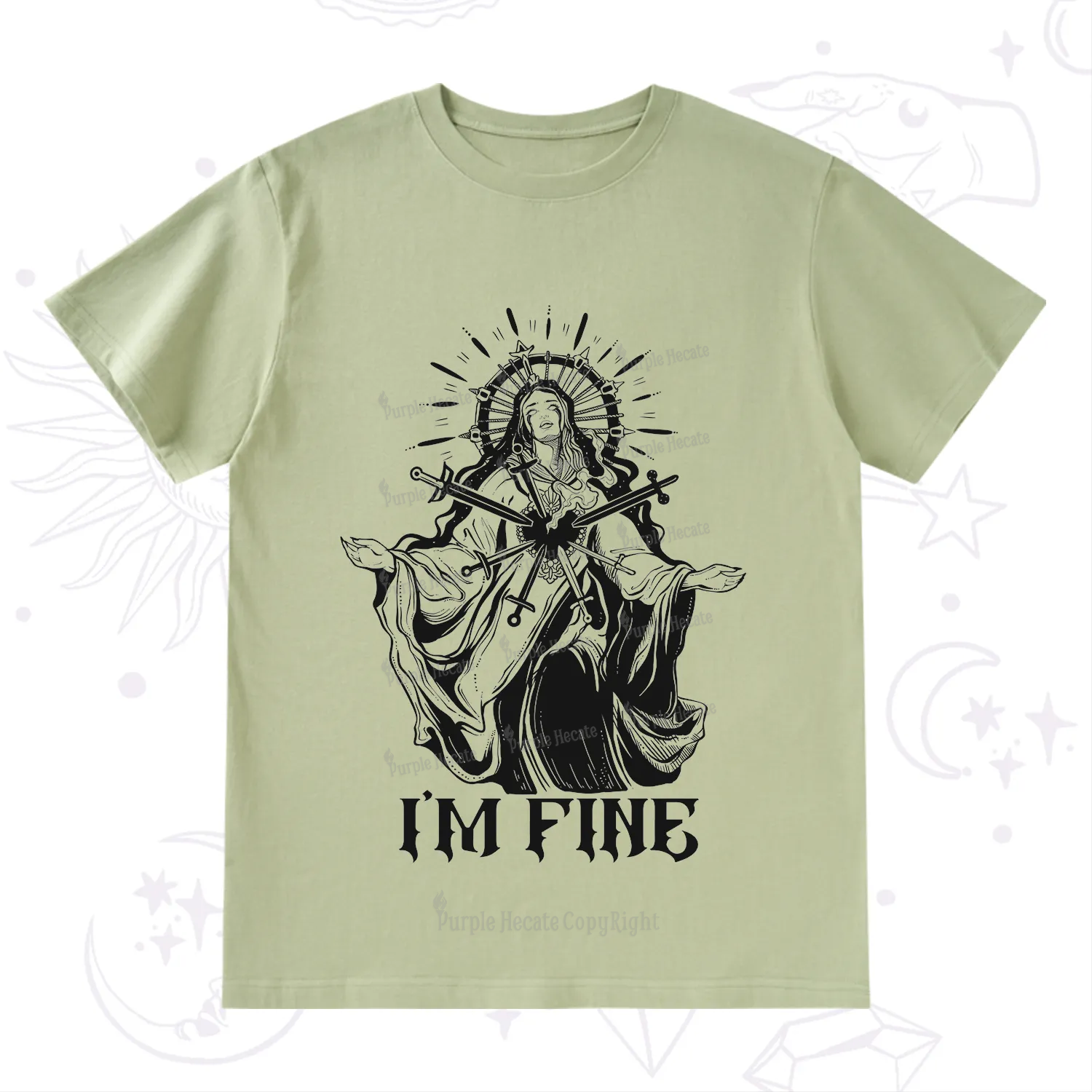 Purplehecate I'm Fine T-Shirt