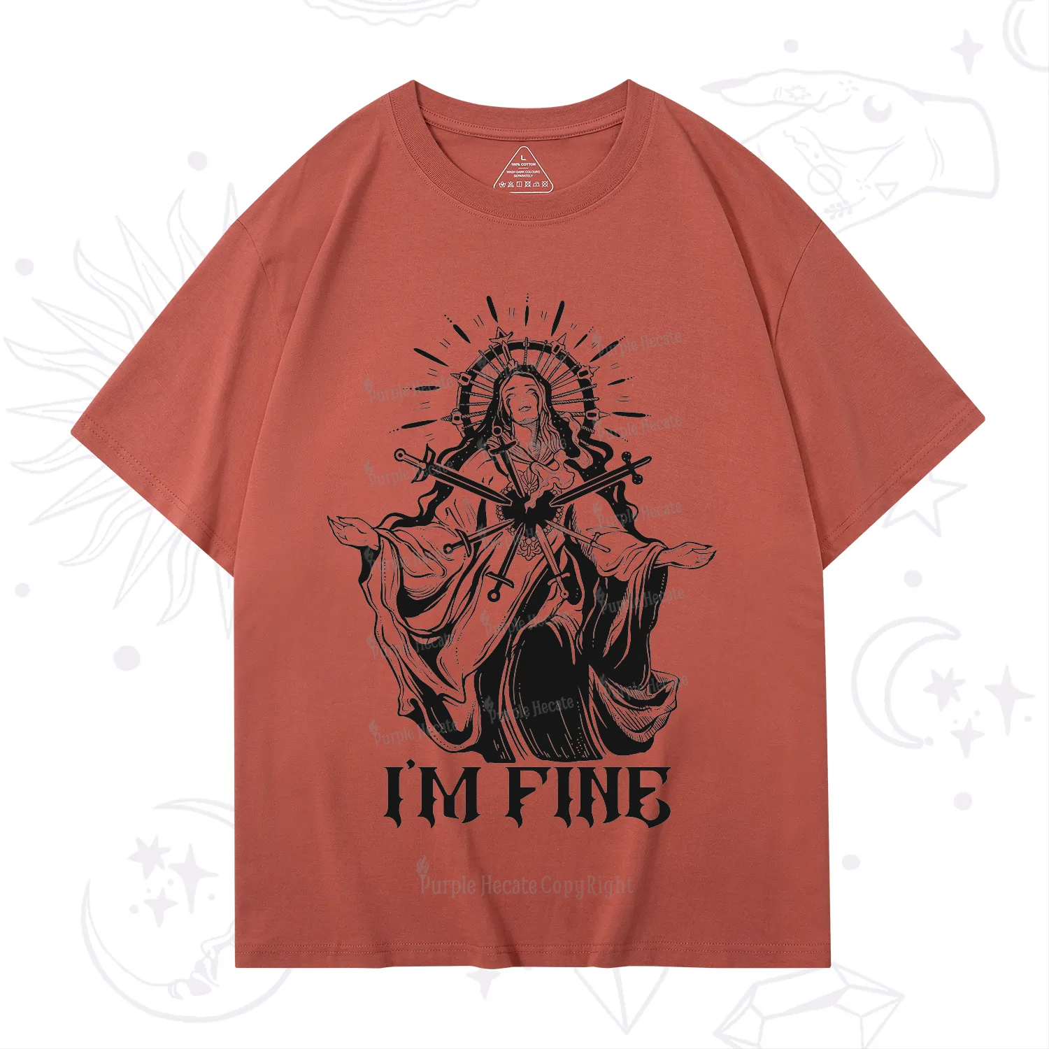 Purplehecate I'm Fine T-Shirt