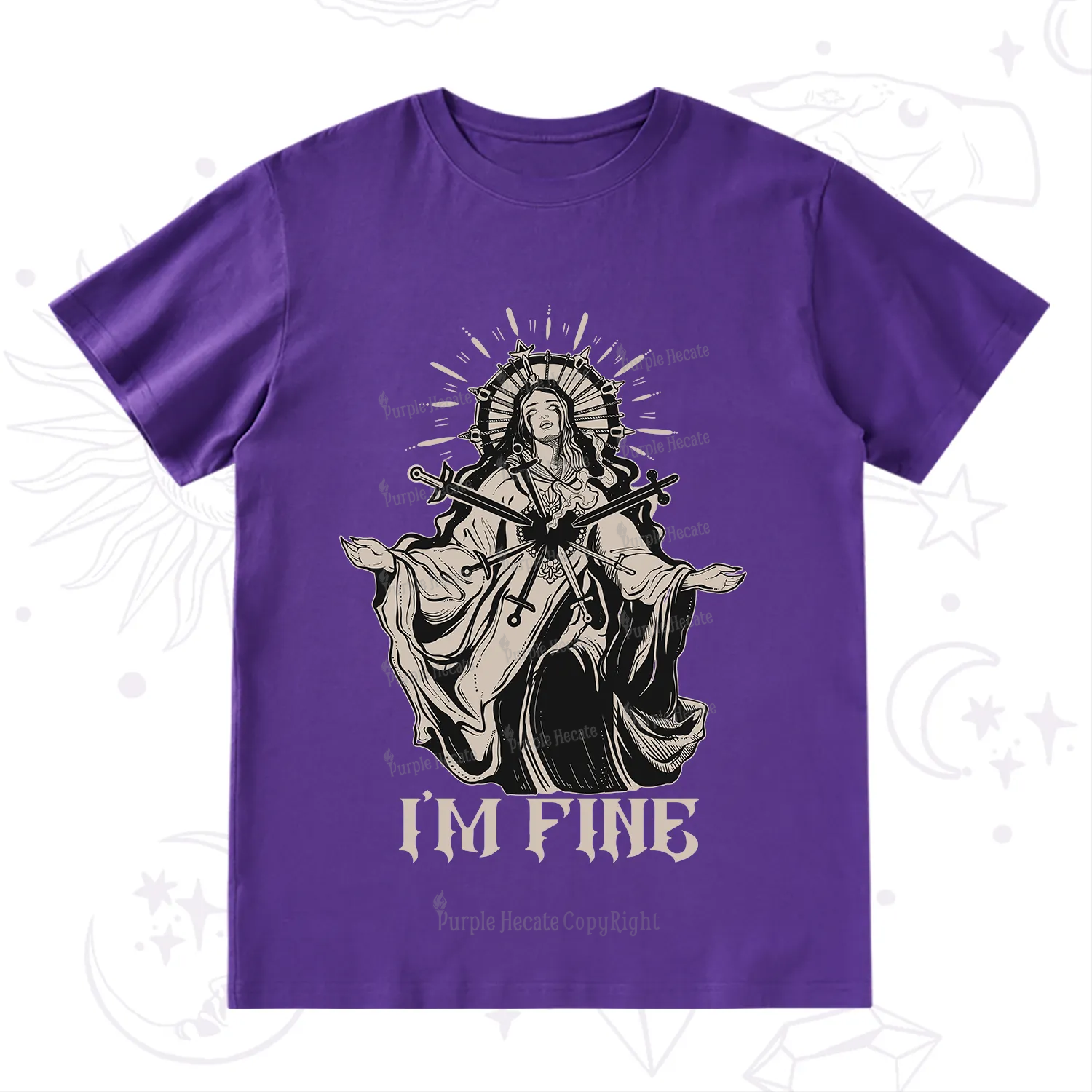 Purplehecate I'm Fine T-Shirt