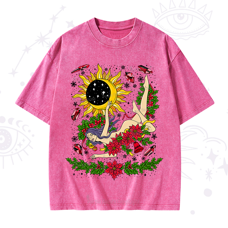 Purplehecate Christmas When I Think About You I Smudge Myself Washed T-Shirt