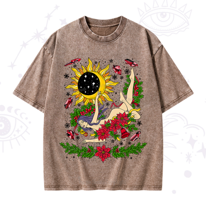 Purplehecate Christmas When I Think About You I Smudge Myself Washed T-Shirt