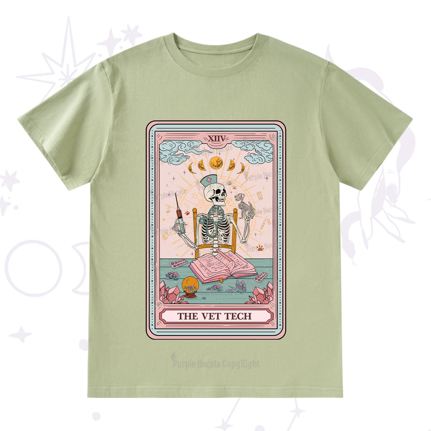 Purplehecate The Vet Tech Tarot Card T-Shirt
