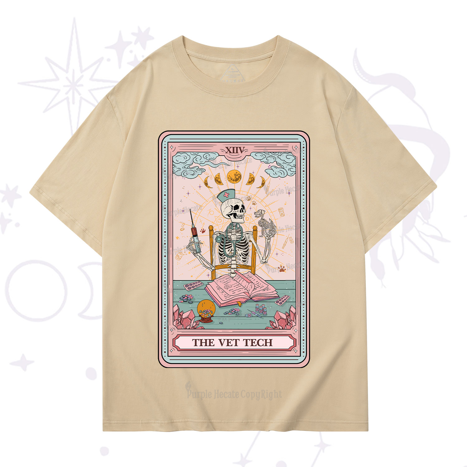 Purplehecate The Vet Tech Tarot Card T-Shirt