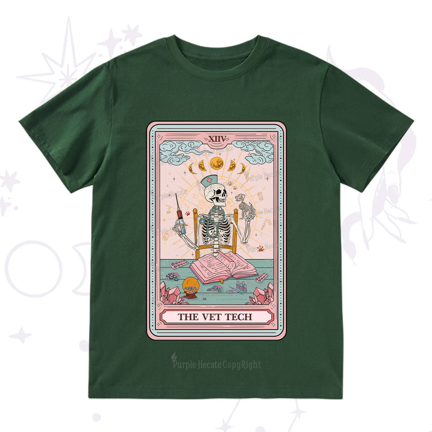 Purplehecate The Vet Tech Tarot Card T-Shirt