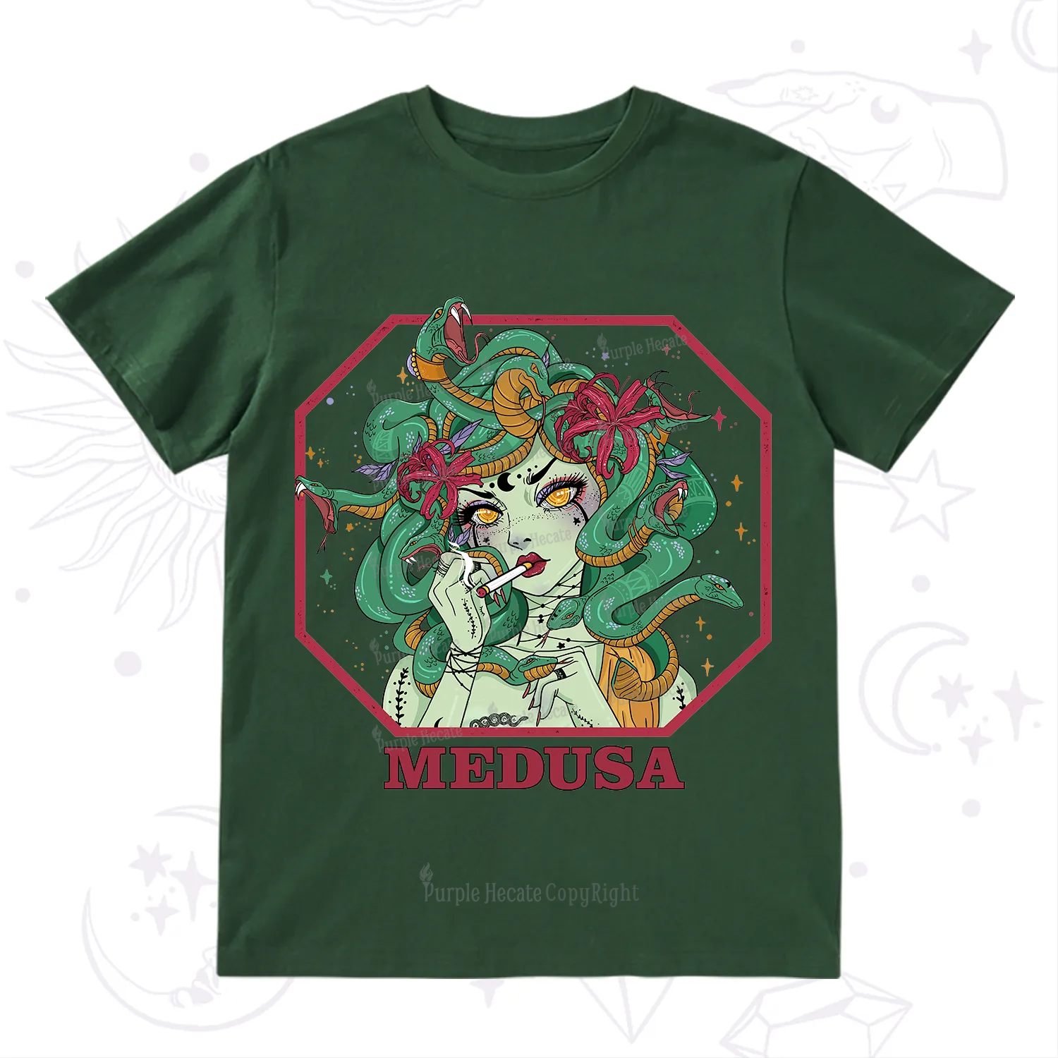 Purplehecate The Greek Goddess Medusa T-Shirt
