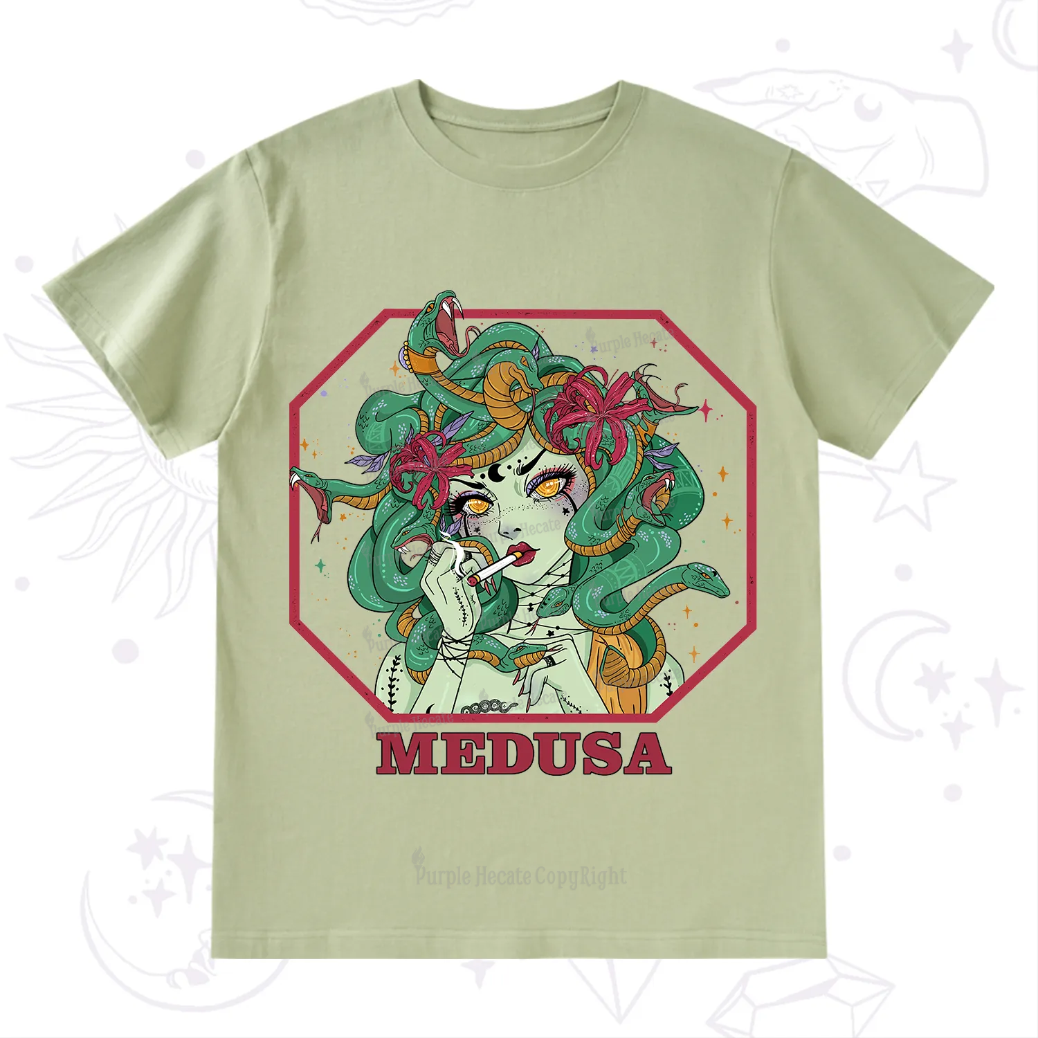Purplehecate The Greek Goddess Medusa T-Shirt