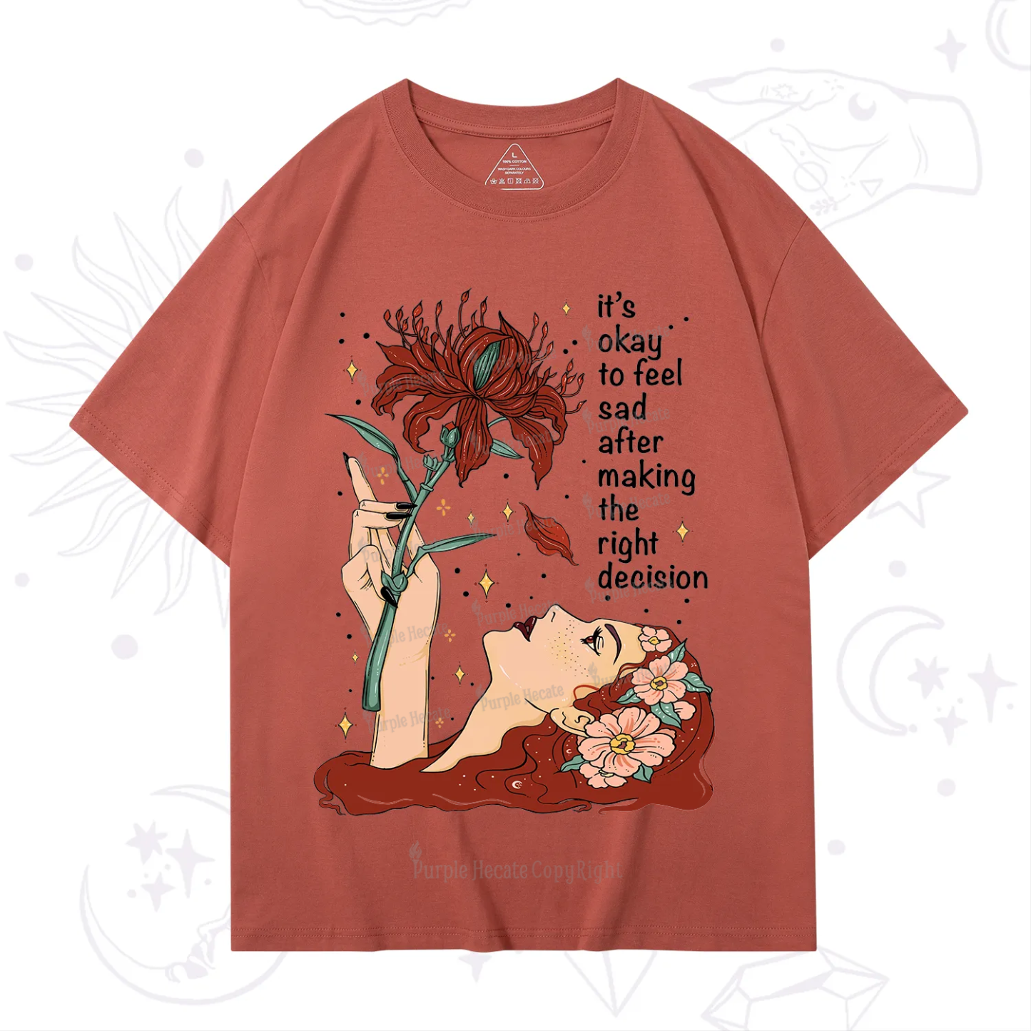 Purplehecate It's Okay To Feel Sad After Making The Right Decision T-Shirt