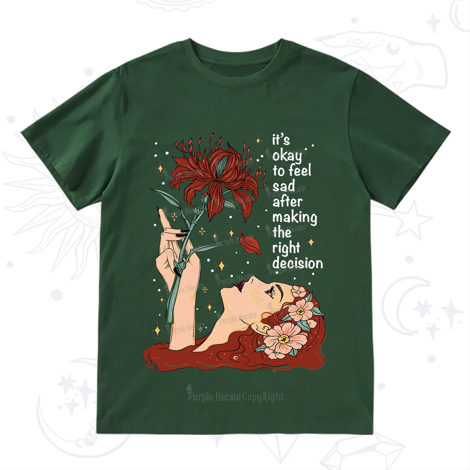 Purplehecate It's Okay To Feel Sad After Making The Right Decision T-Shirt