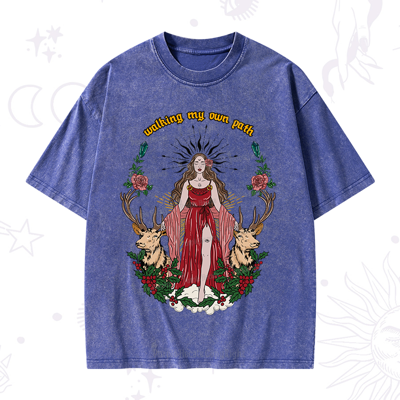 Purplehecate The Triple Goddess Hecate Washed T-Shirt