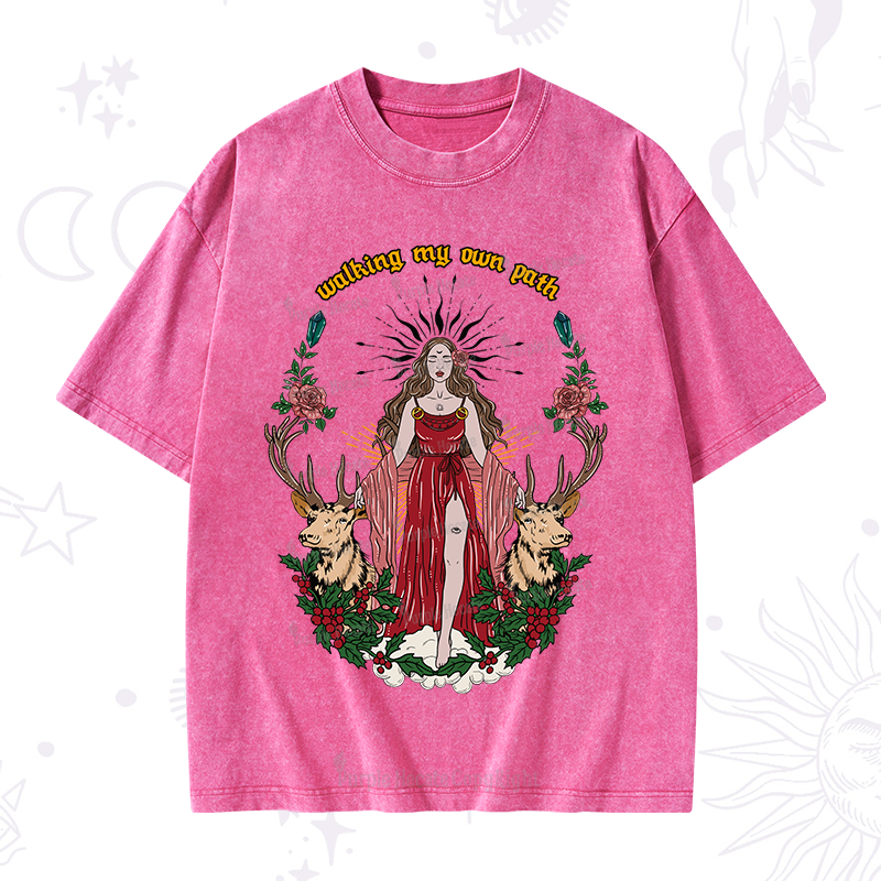 Purplehecate The Triple Goddess Hecate Washed T-Shirt