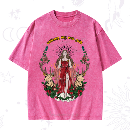 Purplehecate The Triple Goddess Hecate Washed T-Shirt