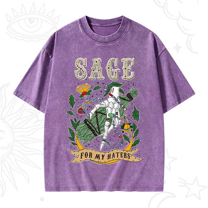 Purplehecate Christmas Sage For M?��? Washed T-Shirt