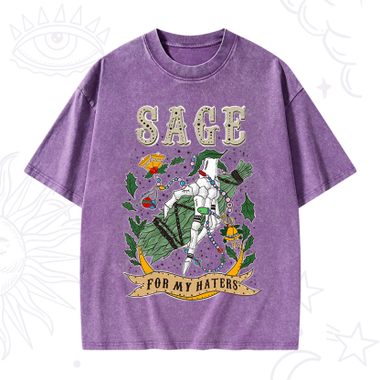Purplehecate Christmas Sage For M?��? Washed T-Shirt