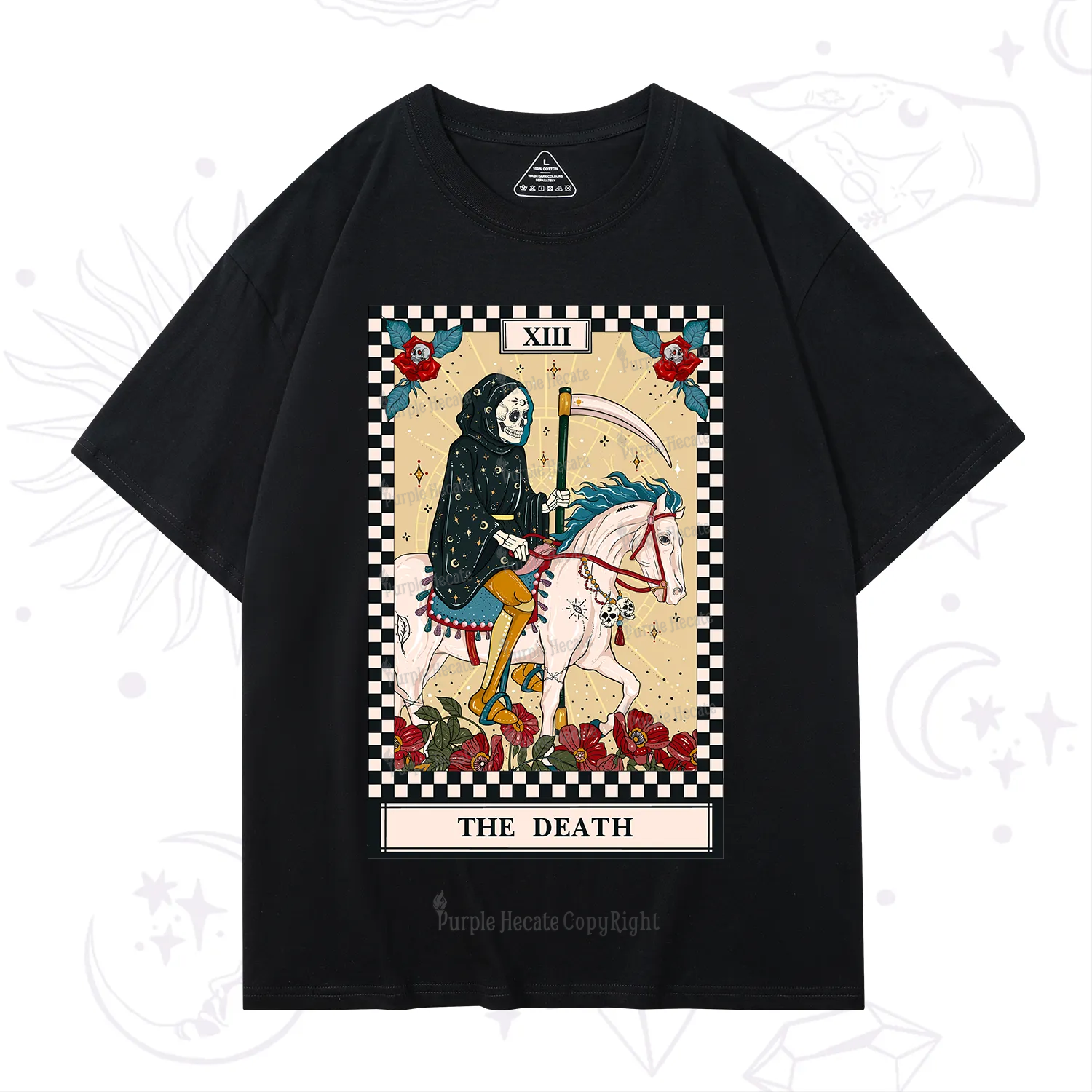 Purplehecate The Death Tarot Skeleton T-Shirt