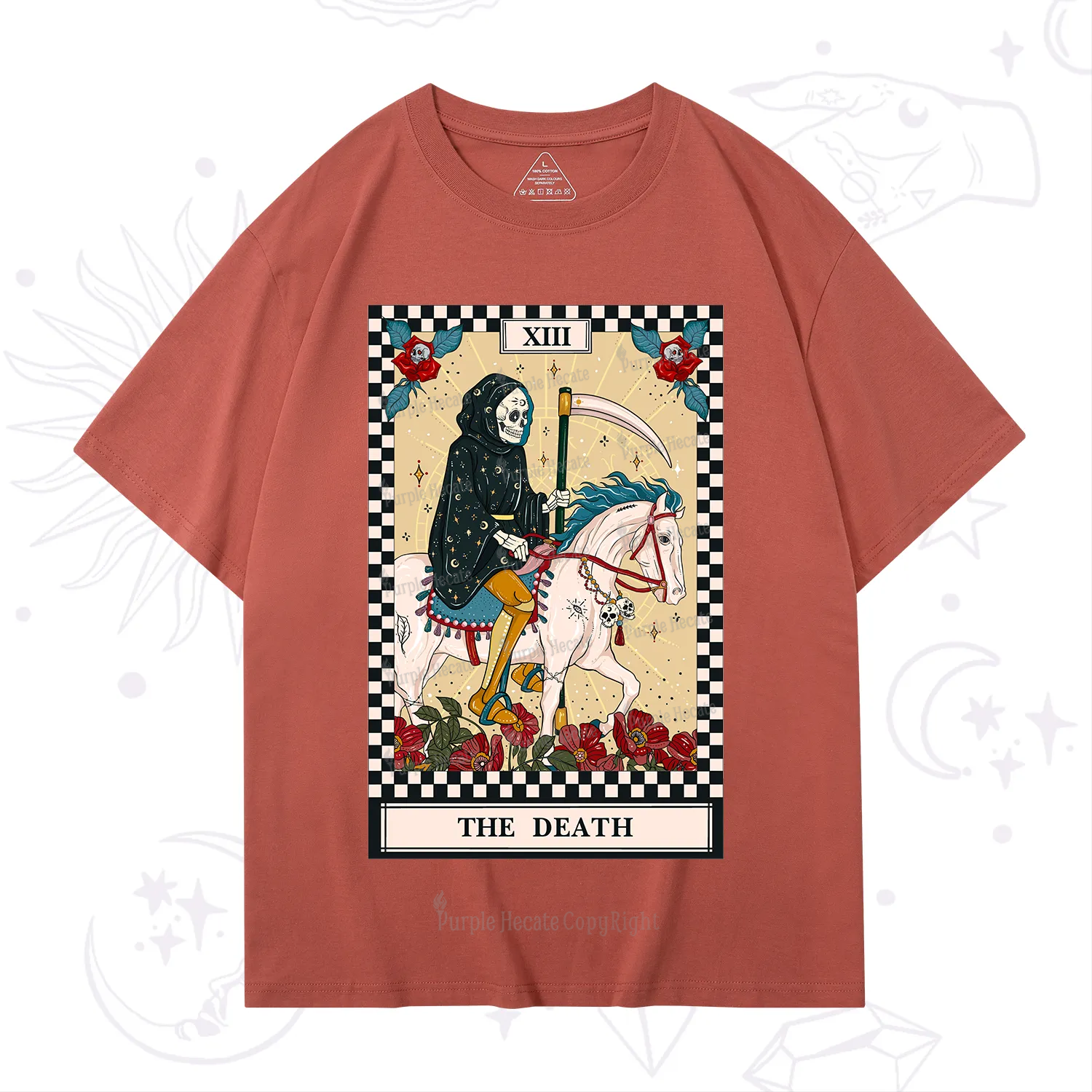Purplehecate The Death Tarot Skeleton T-Shirt