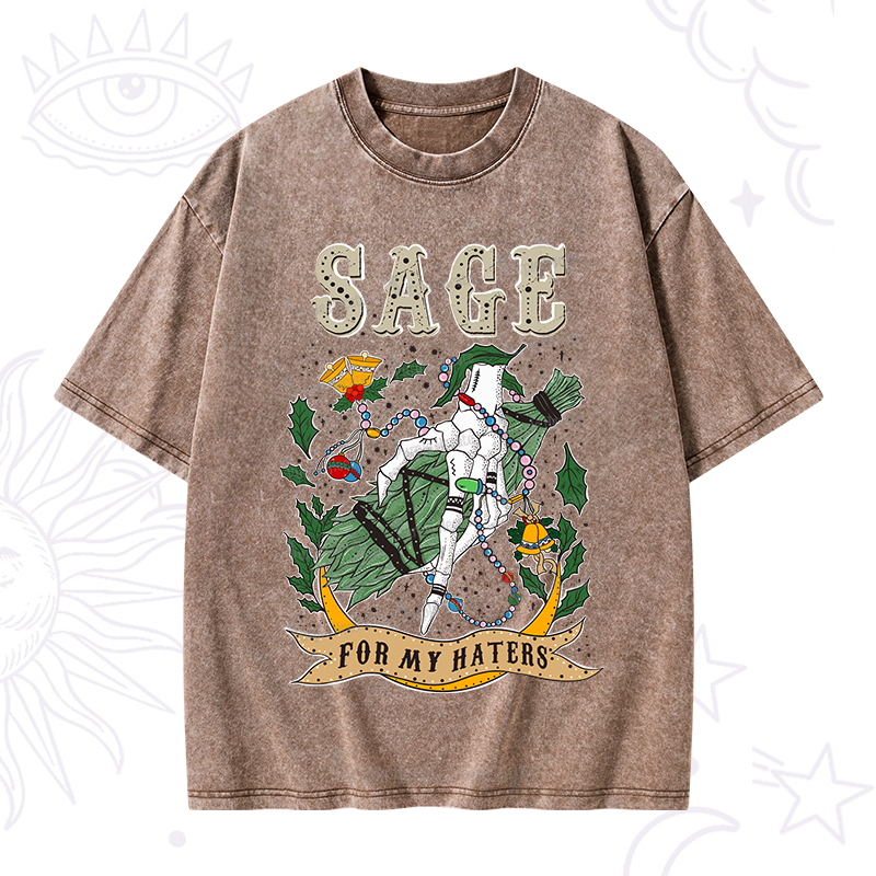 Purplehecate Christmas Sage For M?��? Washed T-Shirt