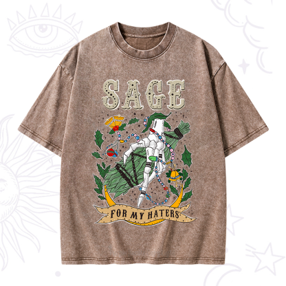 Purplehecate Christmas Sage For M?��? Washed T-Shirt