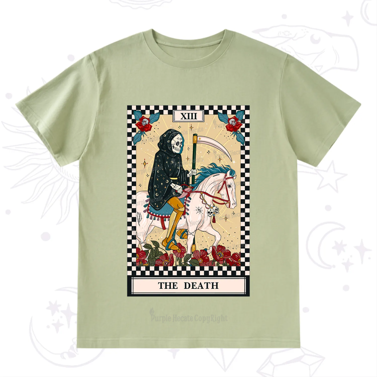 Purplehecate The Death Tarot Skeleton T-Shirt
