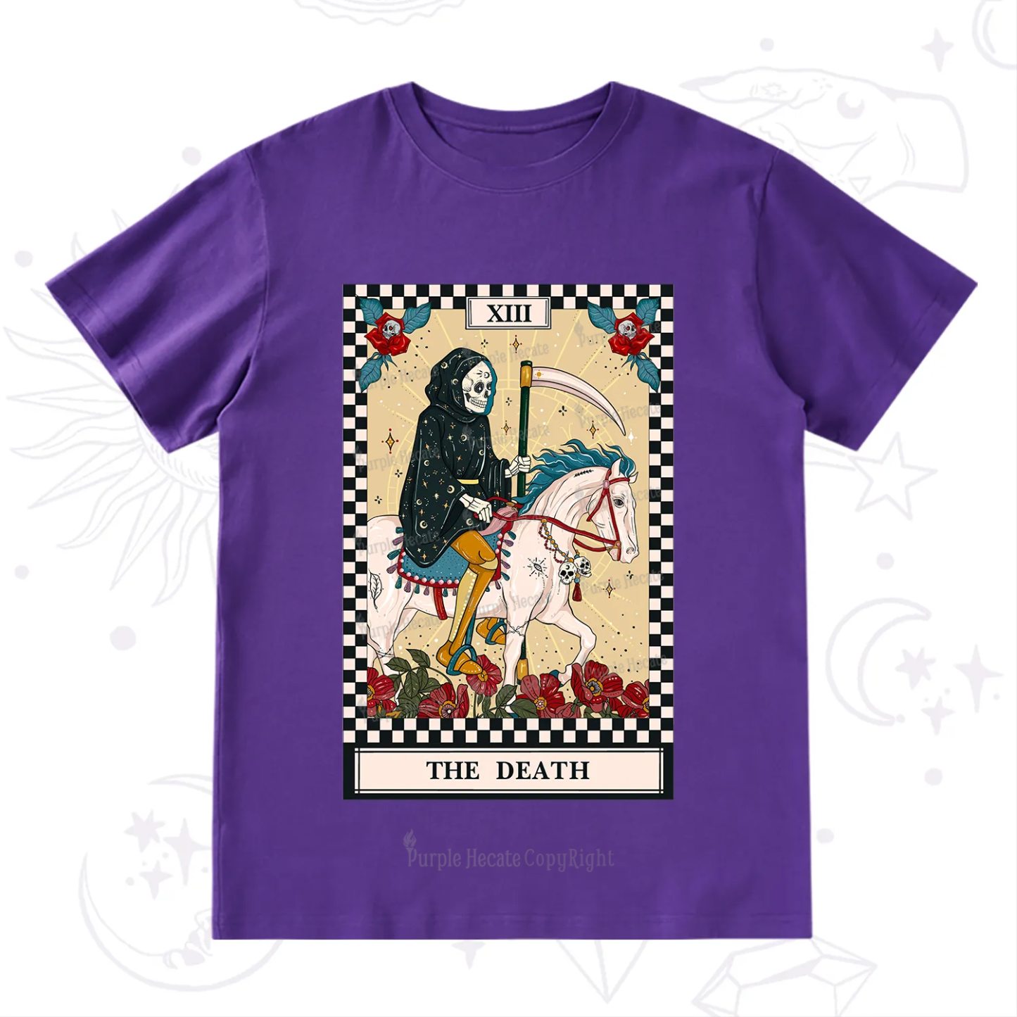Purplehecate The Death Tarot Skeleton T-Shirt