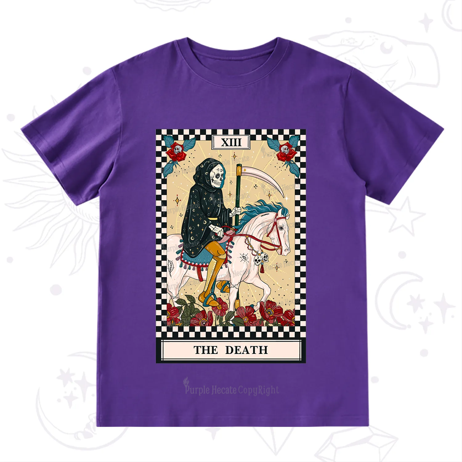 Purplehecate The Death Tarot Skeleton T-Shirt