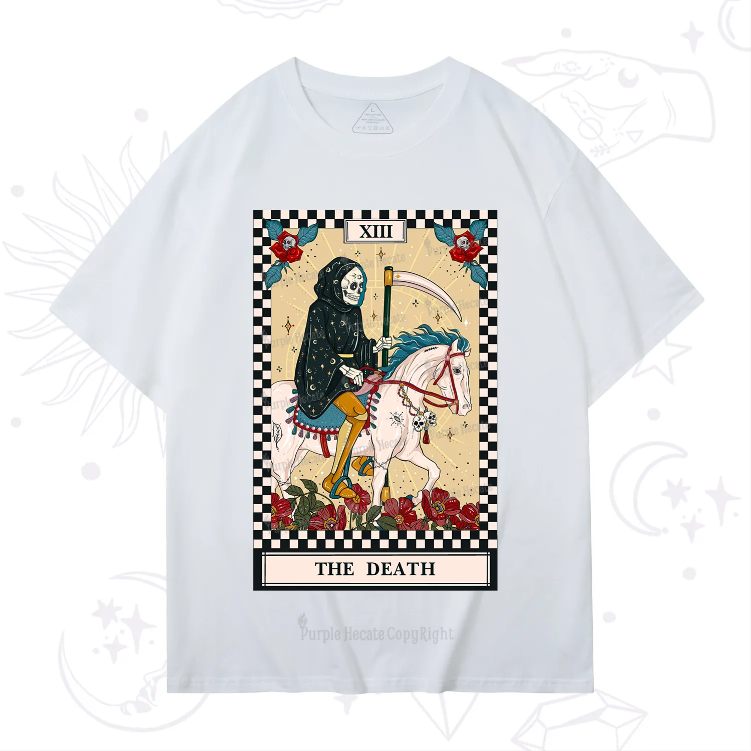 Purplehecate The Death Tarot Skeleton T-Shirt
