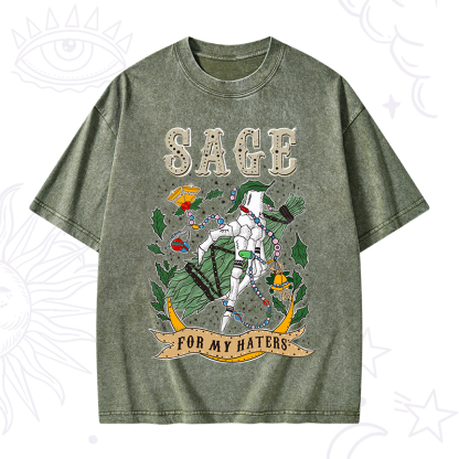 Purplehecate Christmas Sage For M?��? Washed T-Shirt