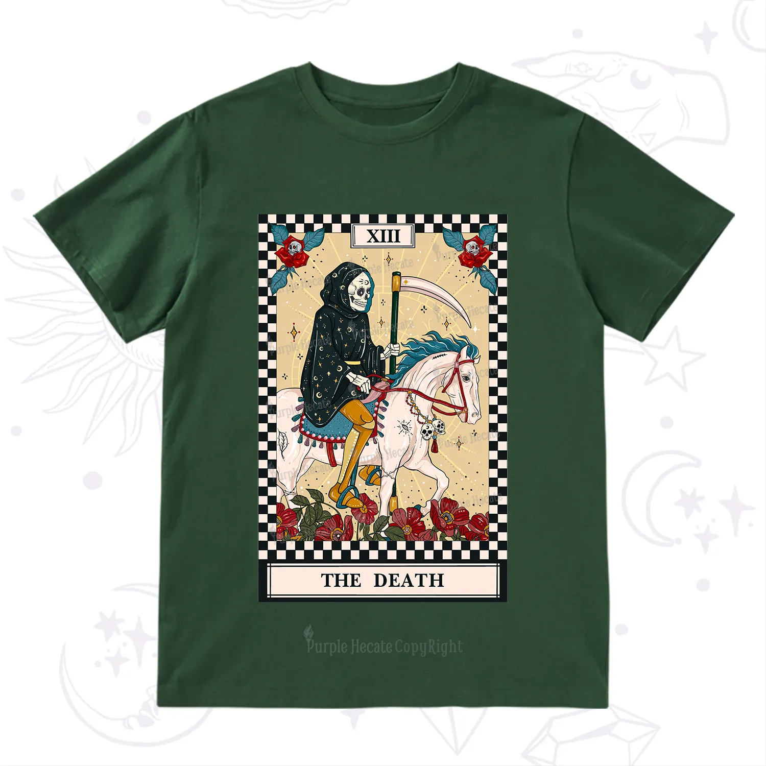 Purplehecate The Death Tarot Skeleton T-Shirt