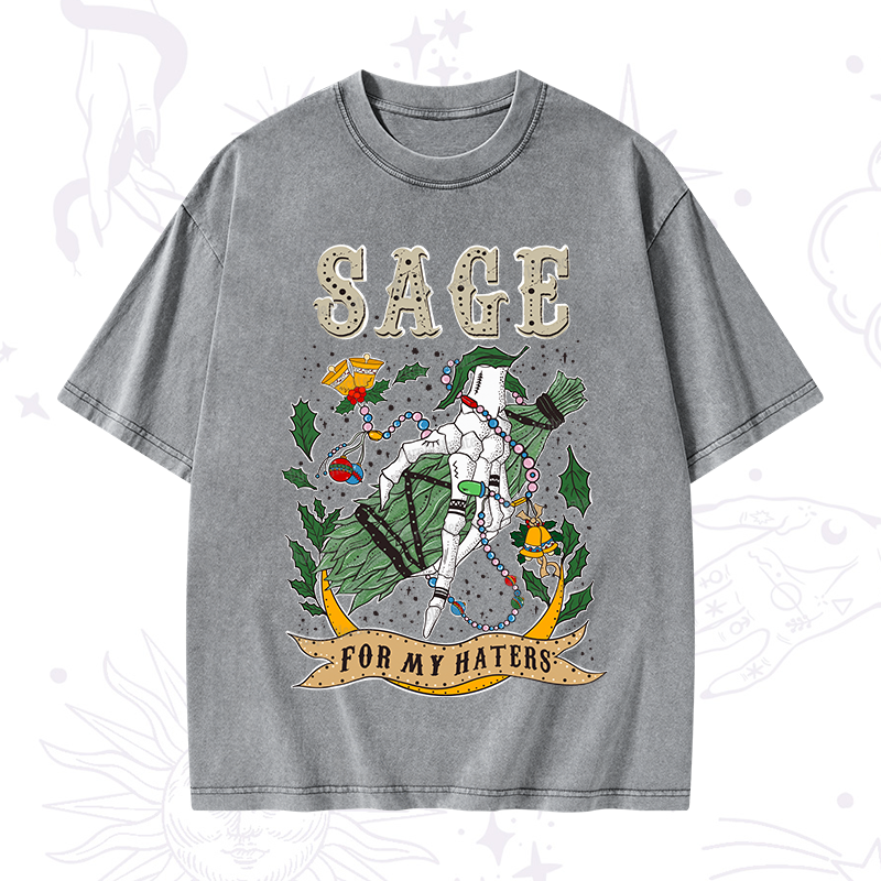 Purplehecate Christmas Sage For M?��? Washed T-Shirt