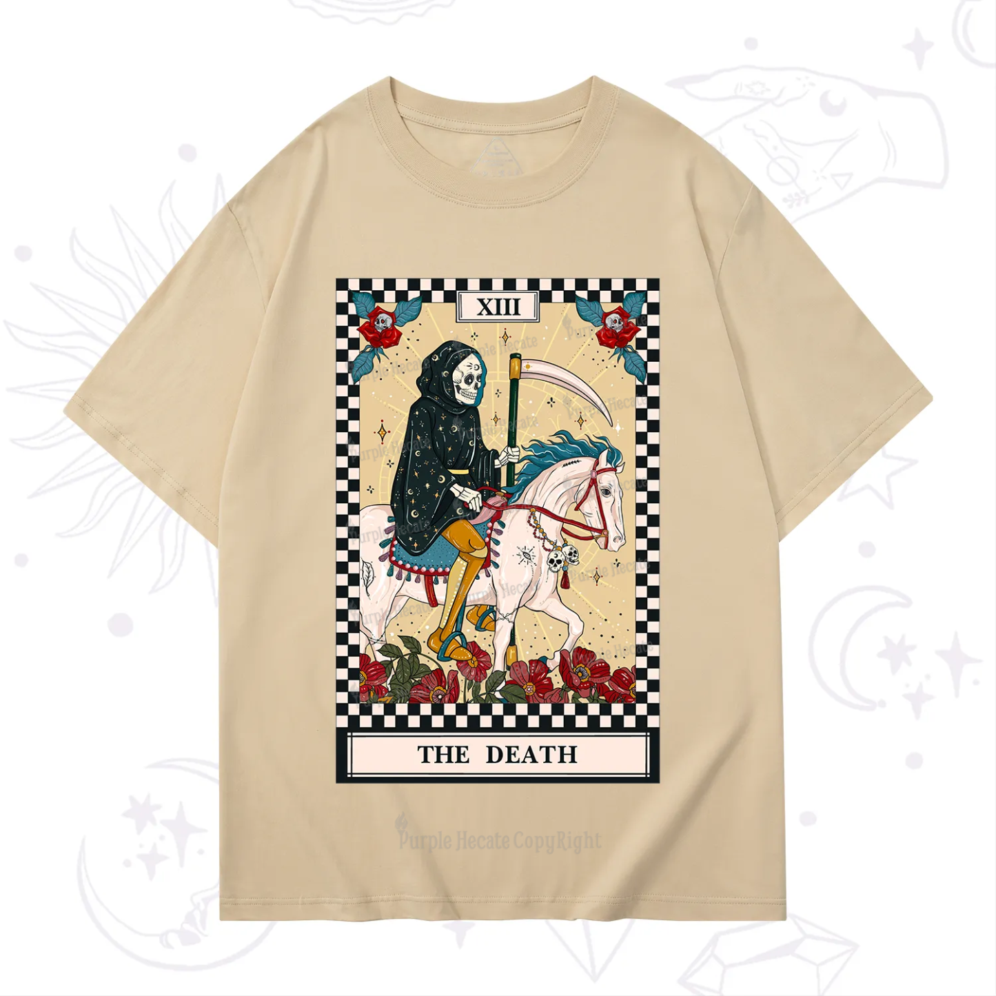 Purplehecate The Death Tarot Skeleton T-Shirt