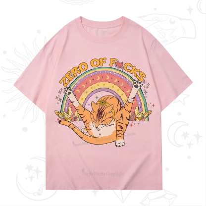 Purplehecate The Zero Fucks Cat T-Shirt