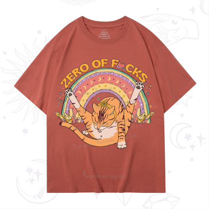 Purplehecate The Zero Fucks Cat T-Shirt