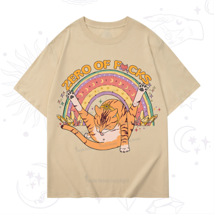 Purplehecate The Zero Fucks Cat T-Shirt