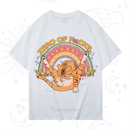 Purplehecate The Zero Fucks Cat T-Shirt