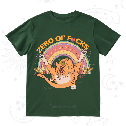 Purplehecate The Zero Fucks Cat T-Shirt