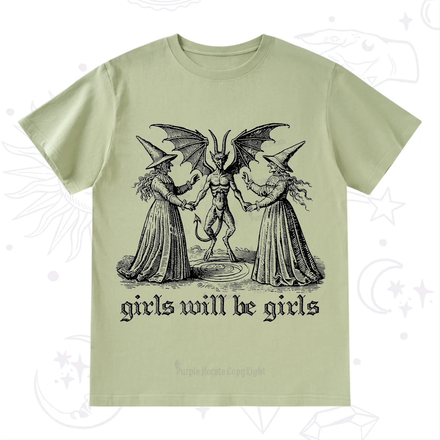 Purplehecate Witch Girls Will Be Girls T-Shirt