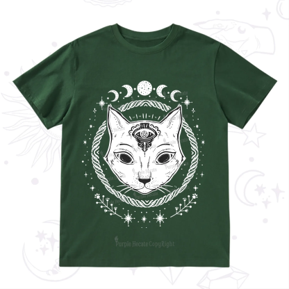 Purplehecate Third Eye Black Cat T-Shirt