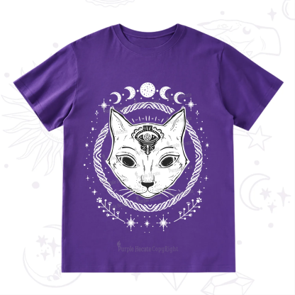 Purplehecate Third Eye Black Cat T-Shirt