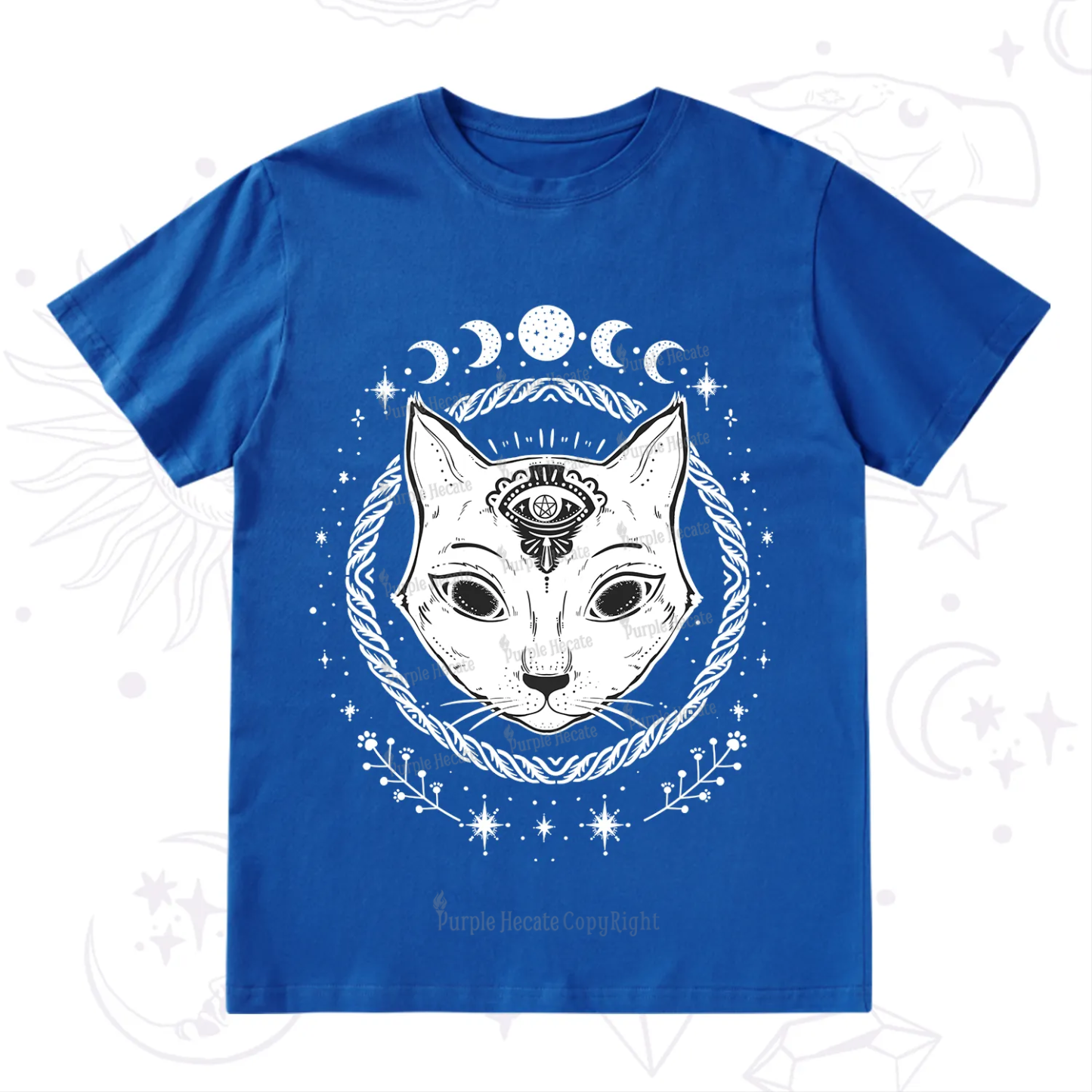Purplehecate Third Eye Black Cat T-Shirt