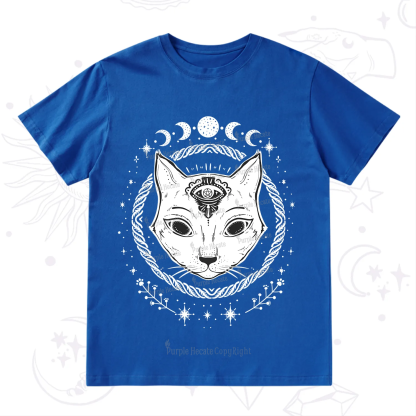 Purplehecate Third Eye Black Cat T-Shirt