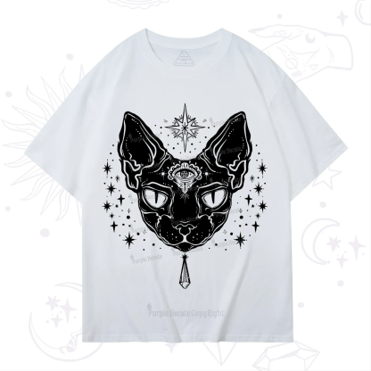 Purplehecate Three Eyed Sphynx Cat T-Shirt