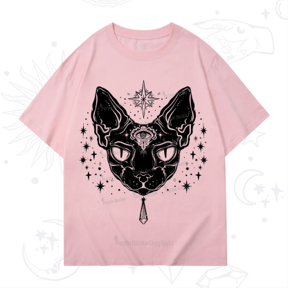 Purplehecate Three Eyed Sphynx Cat T-Shirt