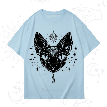 Purplehecate Three Eyed Sphynx Cat T-Shirt