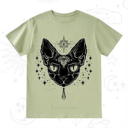 Purplehecate Three Eyed Sphynx Cat T-Shirt