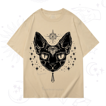 Purplehecate Three Eyed Sphynx Cat T-Shirt