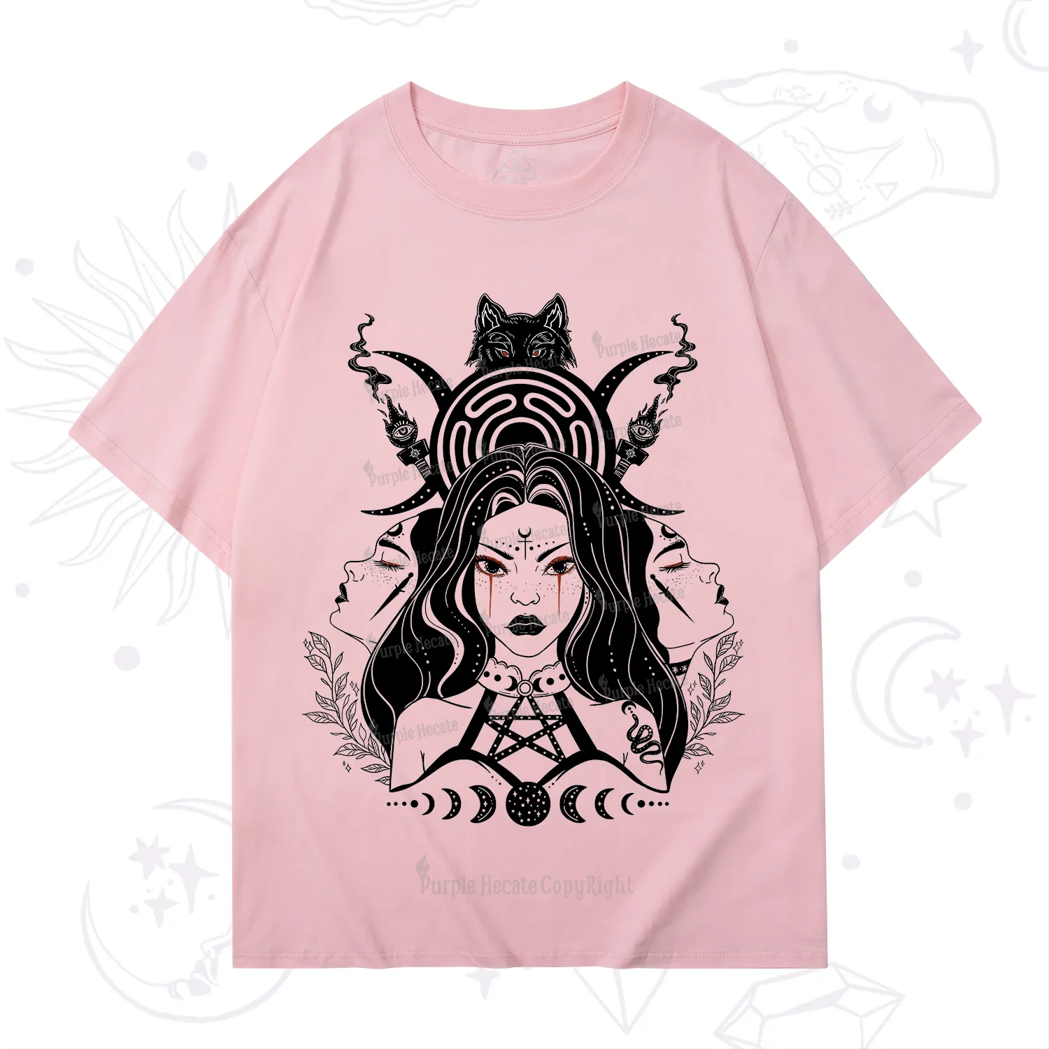 Purplehecate The Triple Moon Goddess Hecate T-Shirt