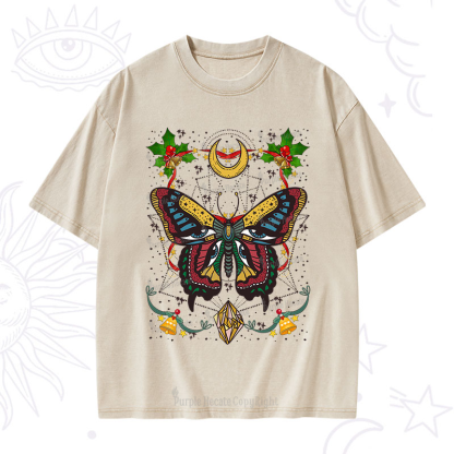 Purplehecate Christmas I Am Opening Washed T-Shirt