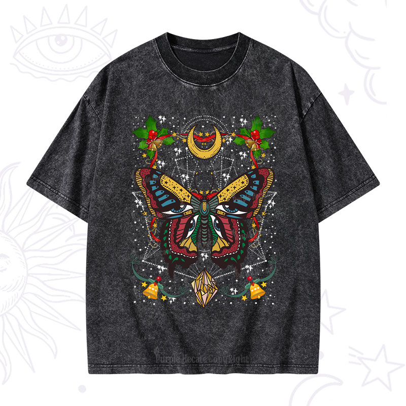 Purplehecate Christmas I Am Opening Washed T-Shirt