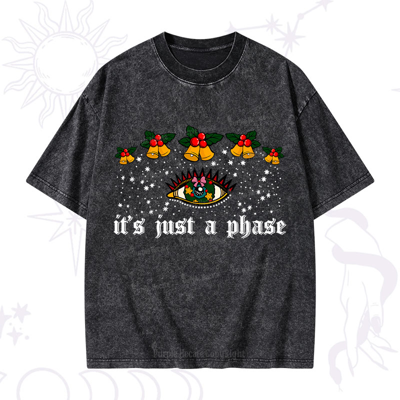 Purplehecate Christmas Girl Power Washed T-Shirt